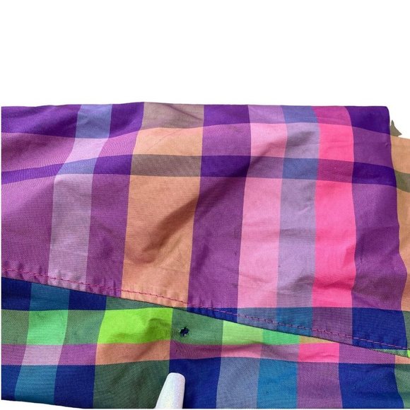 Columbia Youth Splash Maker Rain Jacket Girls Medium Rainbow Plaid Waterproof - Picture 5 of 8